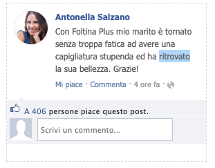 Recensione Facebook Antonella Foltina Plus